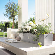 BALCONERA Steel 50 Pearl Grey, Self-Watering Window Box (Railing Planter), H19 L50 W19 cm, 8L