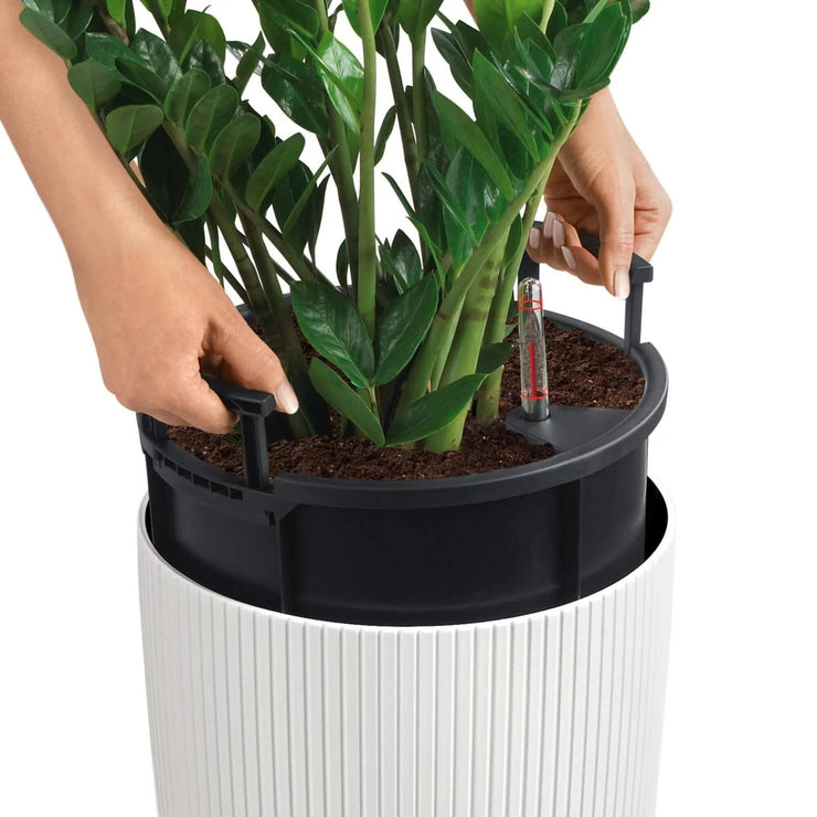 CILINDRO Cottage 23 Granite, Self-Watering Tall Planter, D23 H41 cm, 5.5L