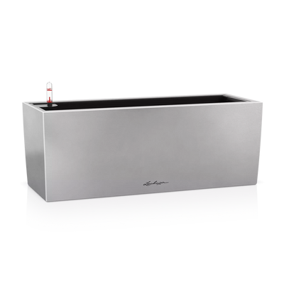 BALCONERA Steel 50 Pearl Grey, Self-Watering Window Box (Railing Planter), H19 L50 W19 cm, 8L
