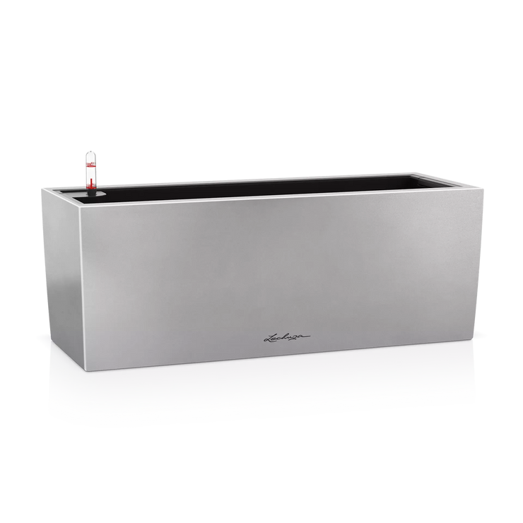 BALCONERA Steel 50 Pearl Grey, Self-Watering Window Box (Railing Planter), H19 L50 W19 cm, 8L