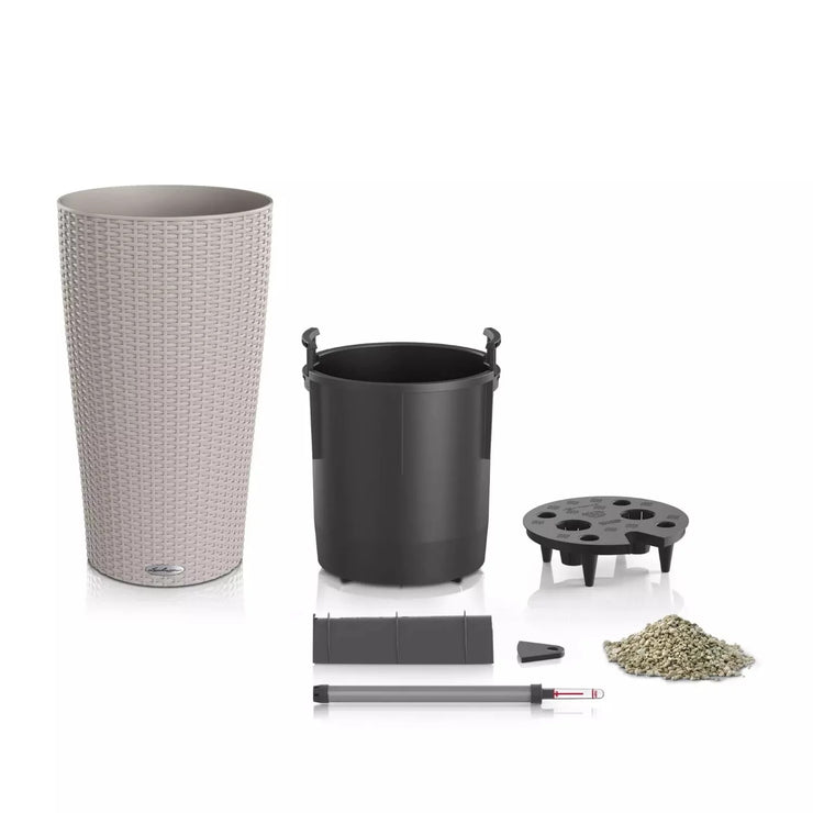 CILINDRO Cottage 23 Granite, Self-Watering Tall Planter, D23 H41 cm, 5.5L