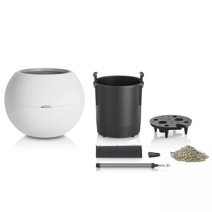 PURO Color 50 White, Self-Watering Large Round Planter, D50 H39 cm, 13L