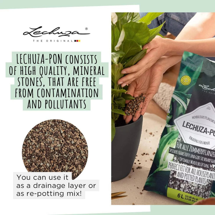 LECHUZA-PON Mineral Potting Mix (Plant Substrate), 6L